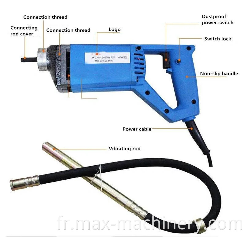 Motor de vibrateur de vibration de vibration de vibration en béton portable à main OEM bon marché OEM